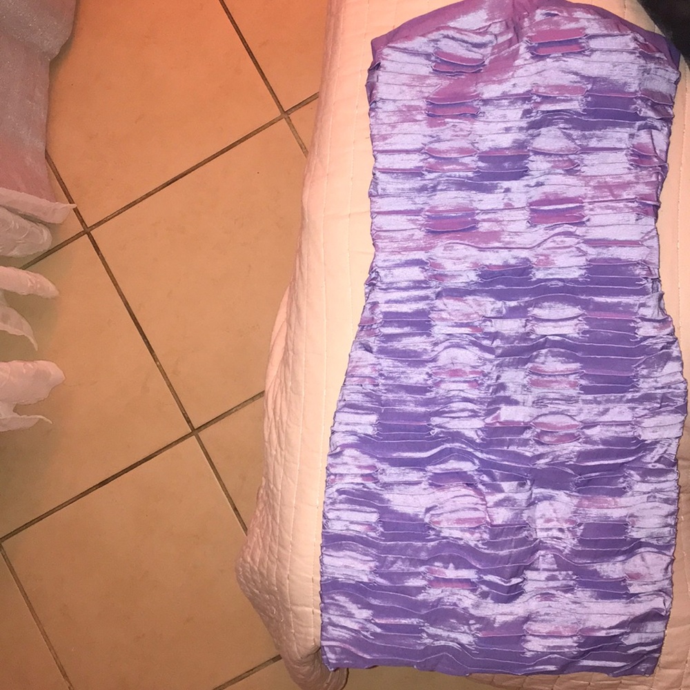 Lavender strapless dress, windsor
